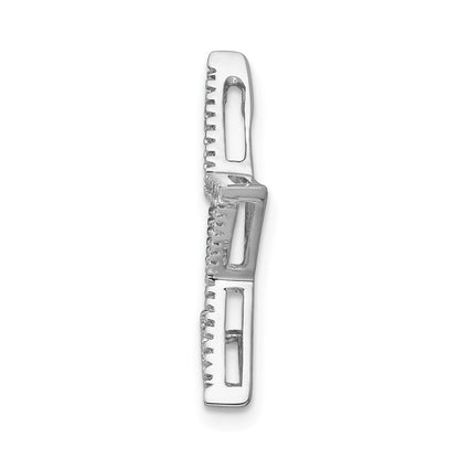14K Weißgold Gleitanhänger Stern mit 0,16 ct. Labor-Diamant VS/SI+ G+ für Kette