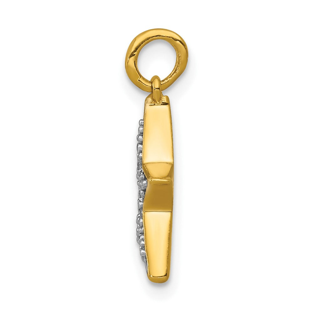 10K Gelbgold Diamant Stern Charm