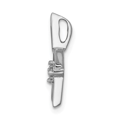 14K Weißgold.01ct. Echt Diamant Stern Kette Anhänger