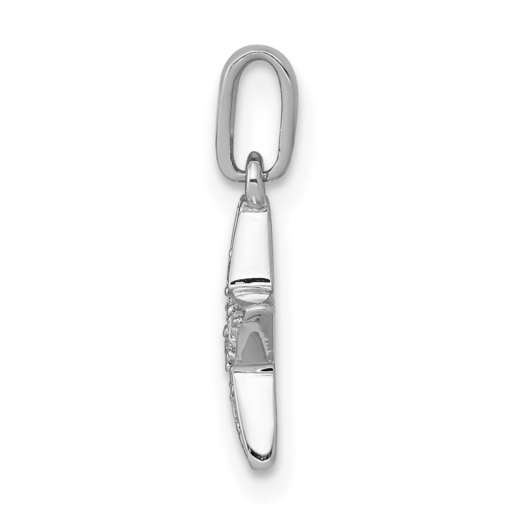 14k Weißgold Anhänger Stern mit 0,10 ct. echten Diamanten