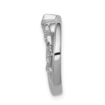 14K Weißgold Echt Diamant Sterne Kette Anhänger