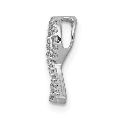 14K Weißgold Awareness-Gleitanhänger mit 0,1 ct. echtem Diamant