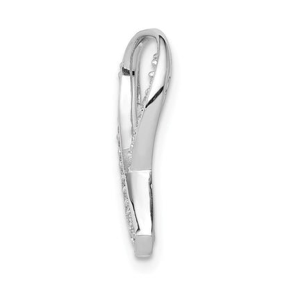 14K Weißgold 0,125 ct. Echter Diamant Awareness-Anhänger