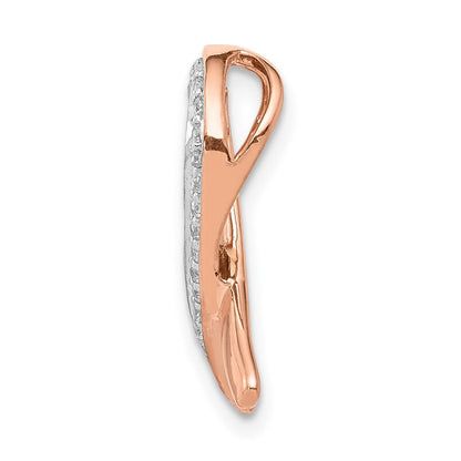 14K Roségold Echt Diamant Bewusstsein Kette Anhänger