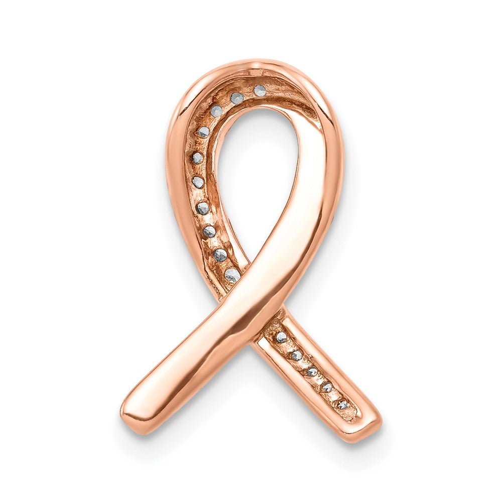 14K Roségold Echt Diamant Bewusstsein Kette Anhänger