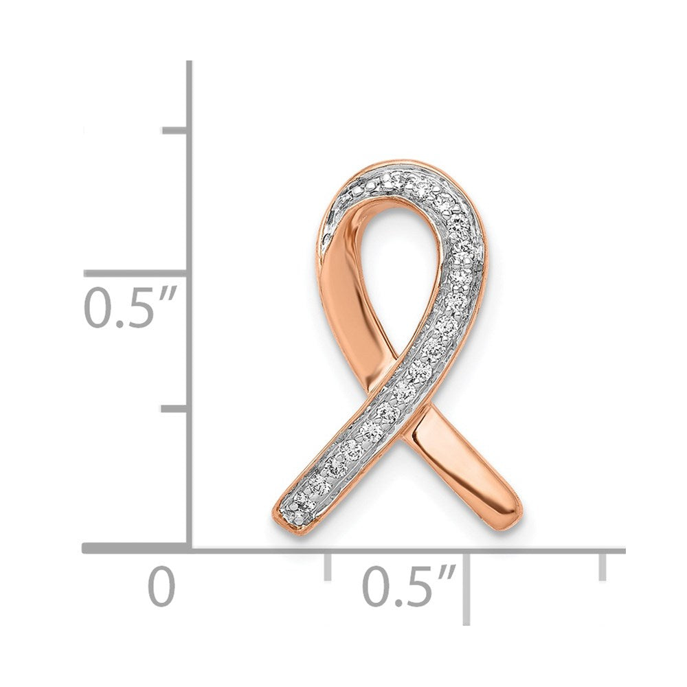 14K Roségold Echt Diamant Bewusstsein Kette Anhänger