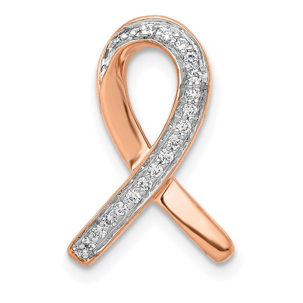 14K Roségold Echt Diamant Bewusstsein Kette Anhänger