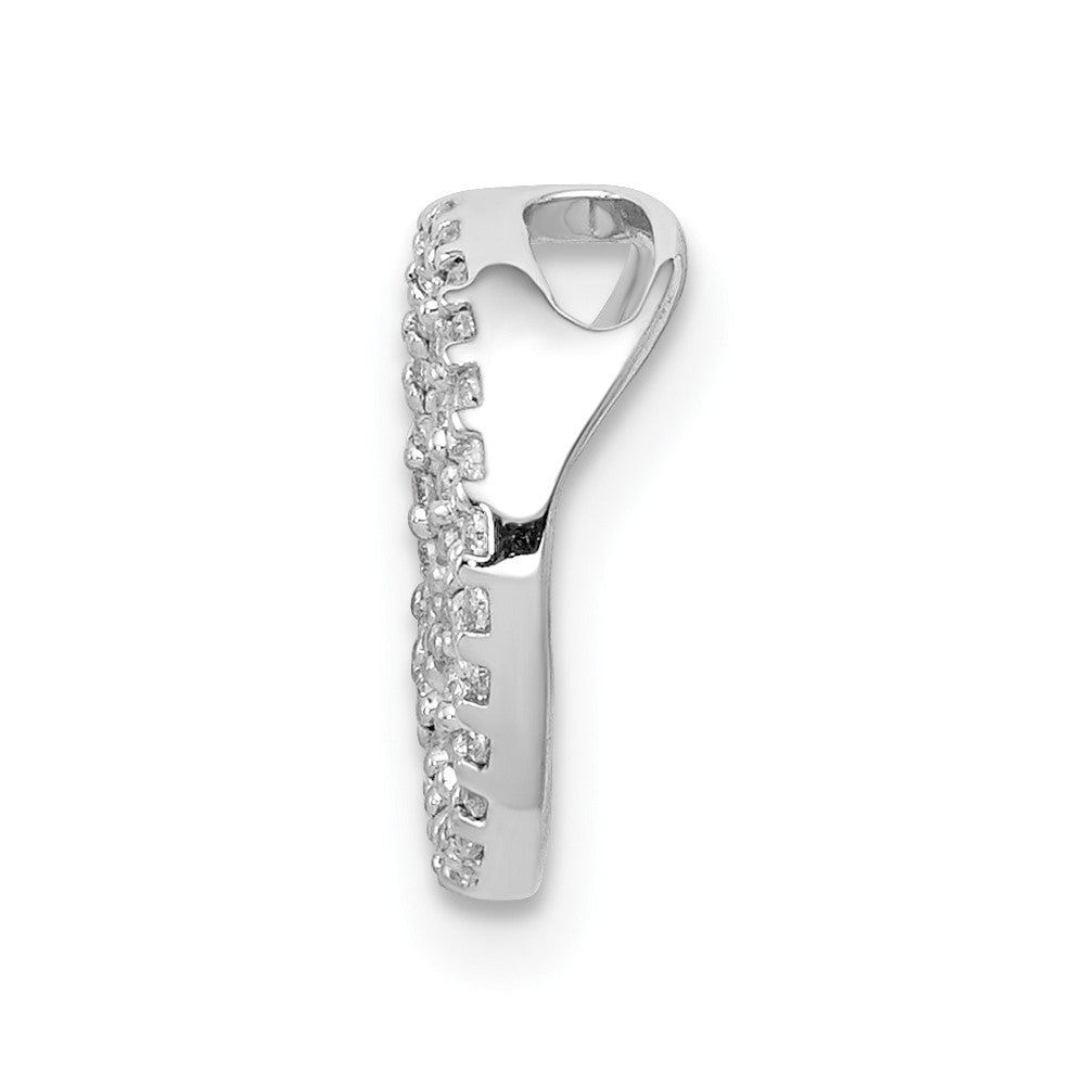 14K Weißgold 0,17 ct. Laborgezüchteter Diamant VS/SI+ G+ Peace-Zeichen Kettengleitanhänger