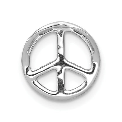 14K Weißgold 0,17 ct. Laborgezüchteter Diamant VS/SI+ G+ Peace-Zeichen Kettengleitanhänger