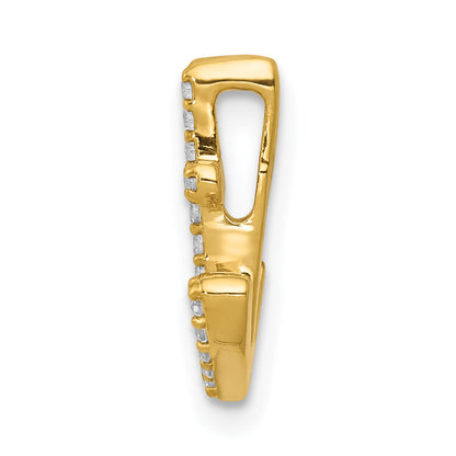 14K Weißgold 1/10ct. Diamant Anker Kette Anhänger