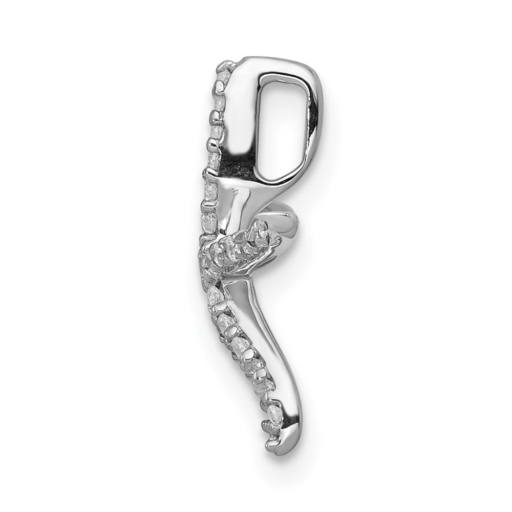 14K Weißgold 1/8ct. Echt Diamant Seestern Kette Anhänger
