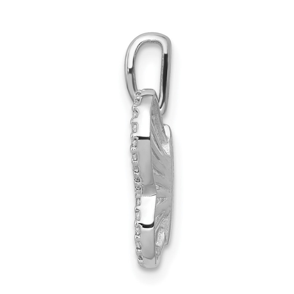 14K Weißgold Schmetterlings-Anhänger mit 0,19 ct. echten Diamanten