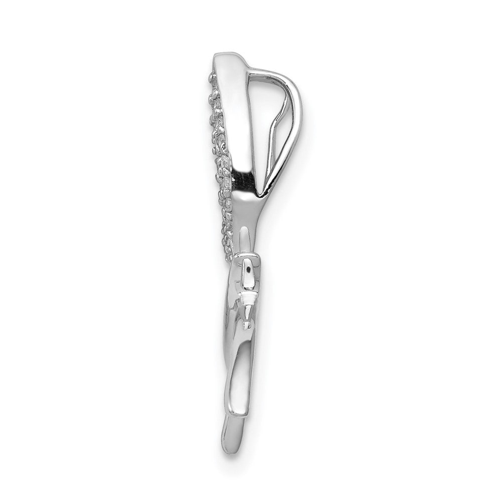 14K Weißgold Echt Diamant Libelle Kette Anhänger