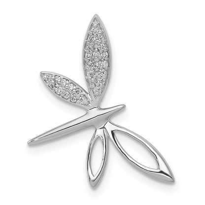 14K Weißgold Echt Diamant Libelle Kette Anhänger