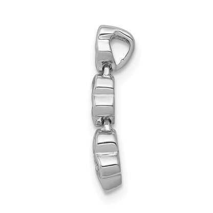 14K Weißgold Anhänger mit Blumenmotiv, 0,01 ct. echtem Diamant