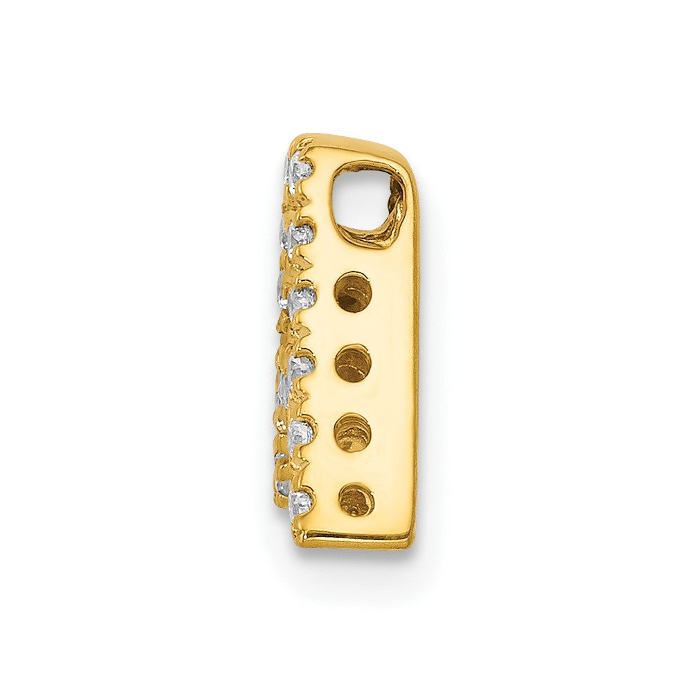 10K Gelbgold 10K Diamant Buchstabe A Initiale Charm