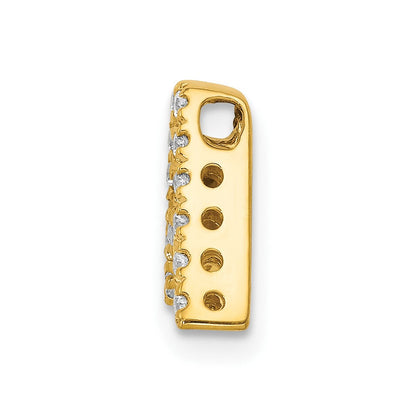 10K Gelbgold 10K Diamant Buchstabe A Initiale Charm