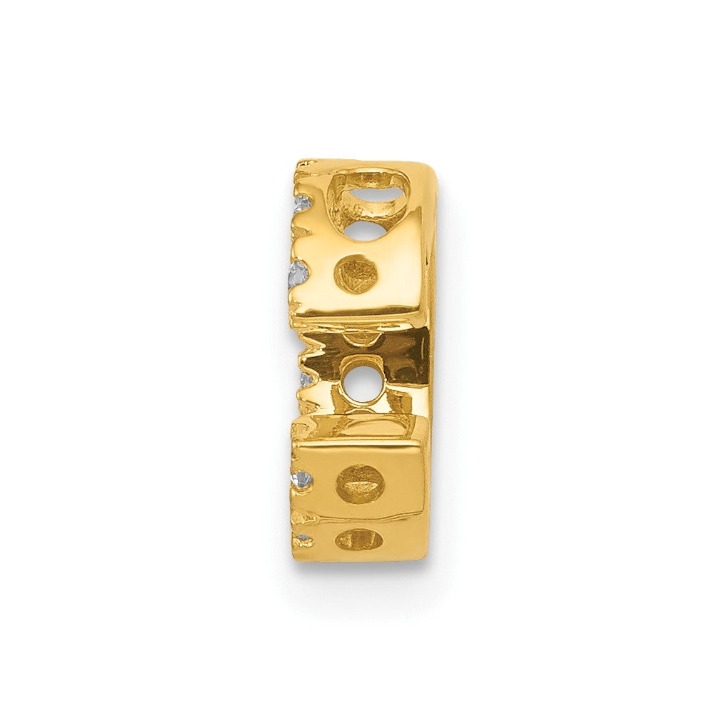 10K Gelbgold 10K Diamant Buchstabe C Initiale Charm