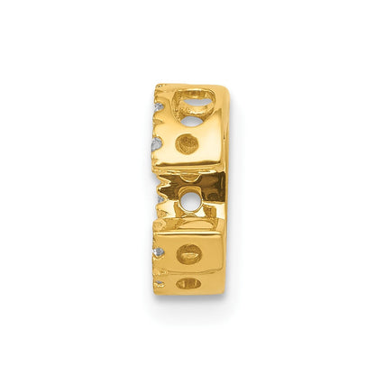 10K Gelbgold 10K Diamant Buchstabe C Initiale Charm