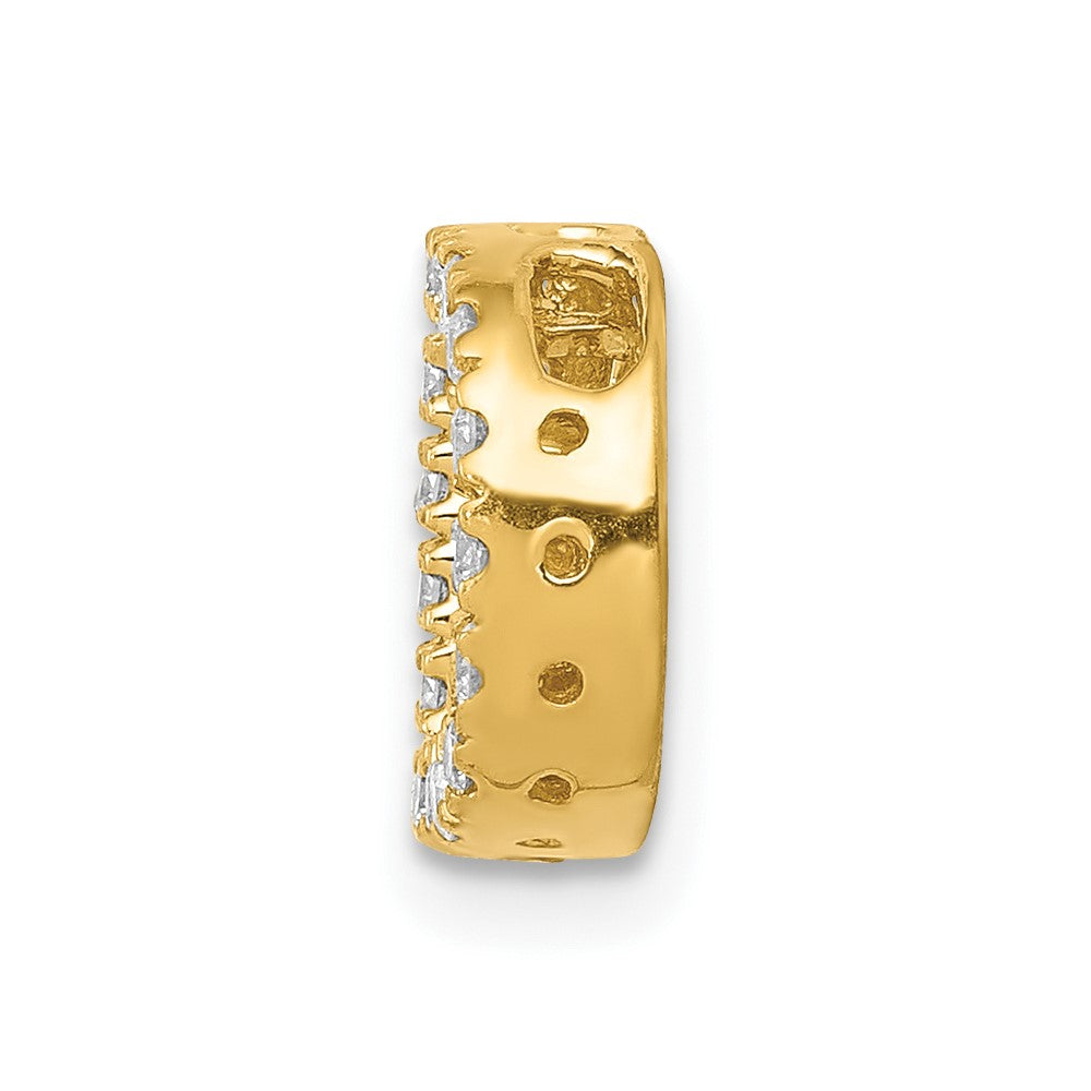 10K Gelbgold 10K Diamant Buchstabe D Initiale Charm