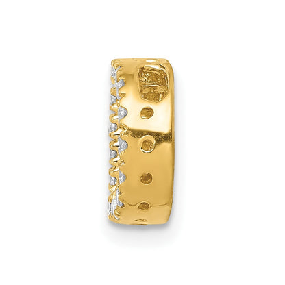 10K Gelbgold 10K Diamant Buchstabe D Initiale Charm