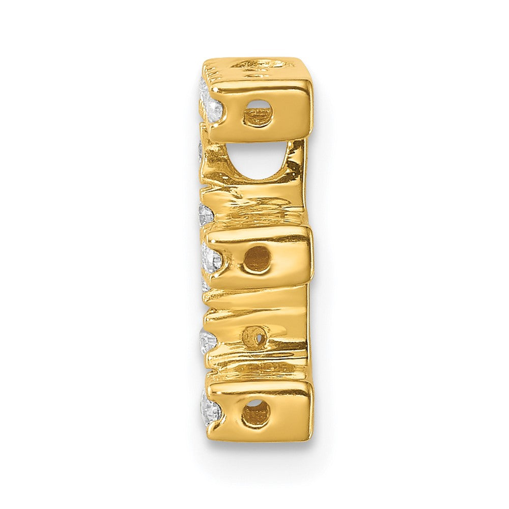 14K Gelbgold Echter Diamant Buchstabe E Initial-Charm