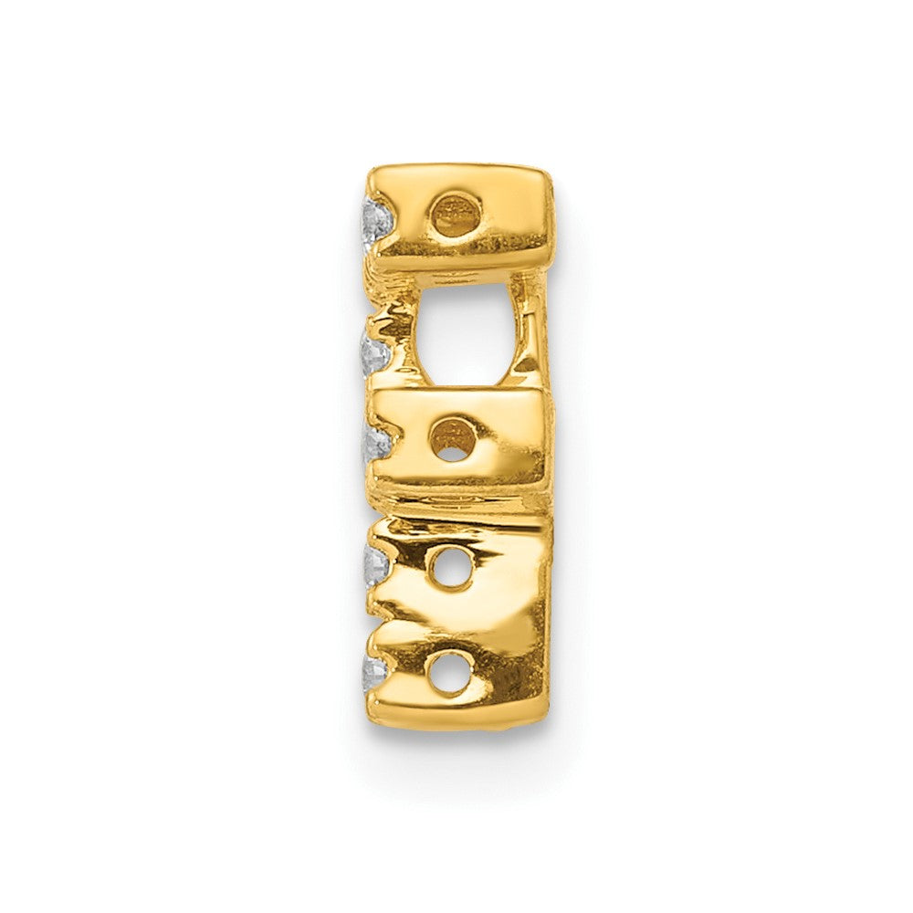 10K Gelbgold 10K Diamant Buchstabe F Initiale Charm