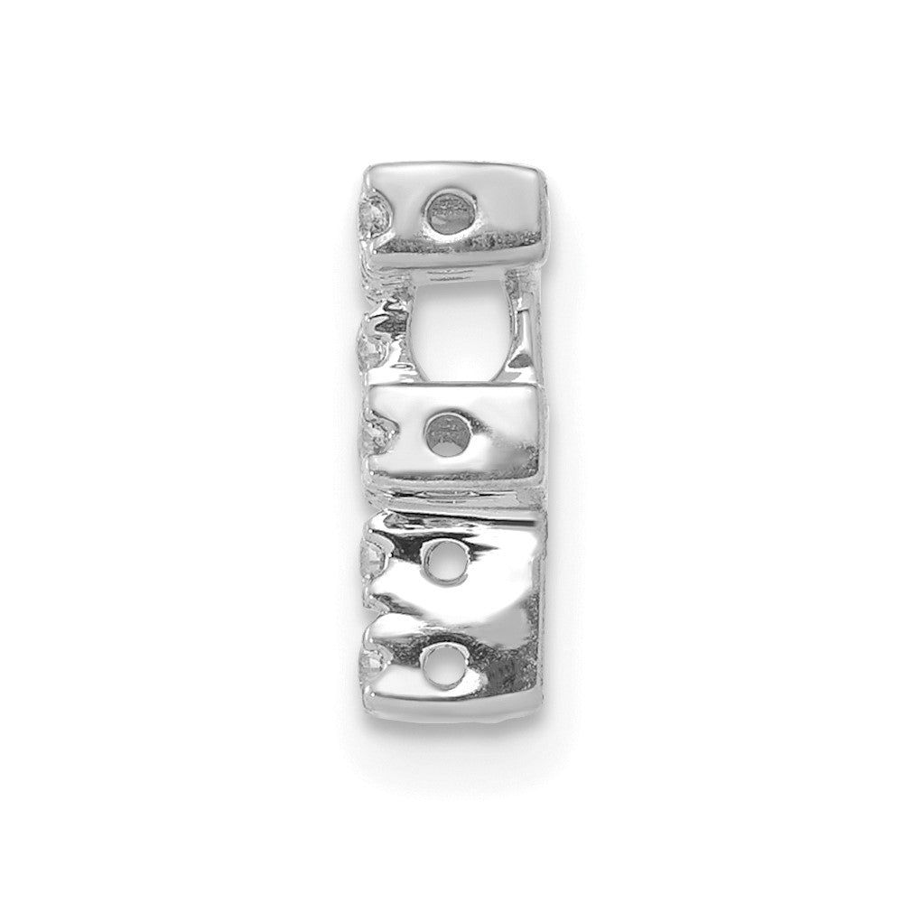 14K Weißgold Charm mit Initiale „F" aus echten Diamanten