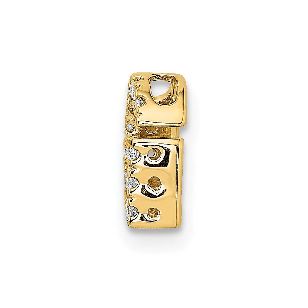 10K Gelbgold 10K Diamant Buchstabe G Initiale Charm