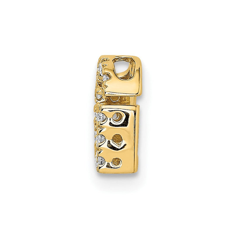 10K Gelbgold 10K Diamant Buchstabe G Initiale Charm