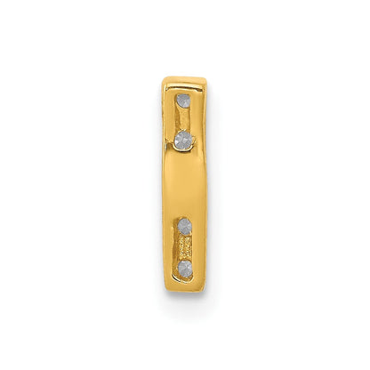 10K Gelbgold 10K Diamant Buchstabe I Initiale Charm