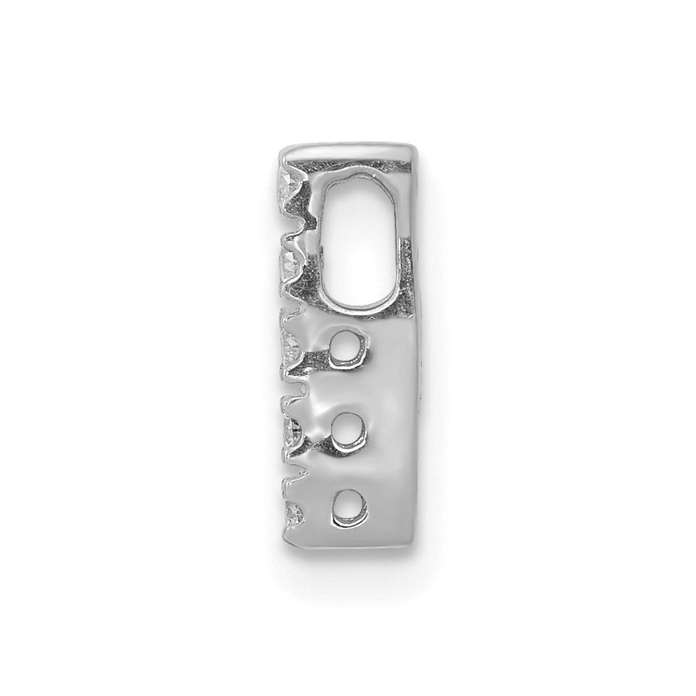 14K Weißgold Initial-Charm „I“ mit echtem Diamant