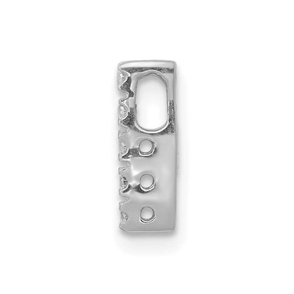 14K Weißgold Initial-Charm „I“ mit echtem Diamant