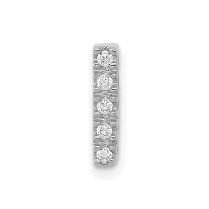 14K Weißgold Initial-Charm „I“ mit echtem Diamant