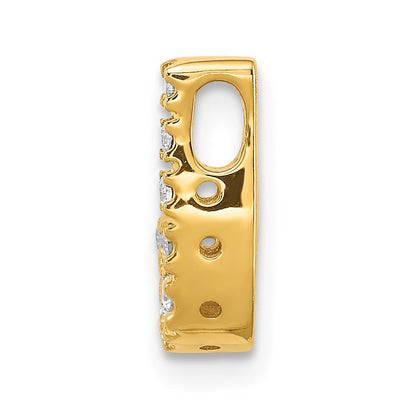 10K Gelbgold 10K Diamant Buchstabe J Initiale Charm
