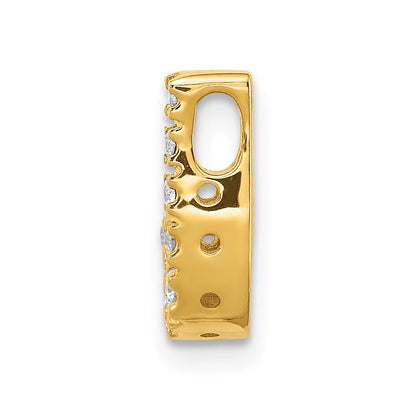 14K Gelbgold Charm Buchstabe J mit echten Diamanten