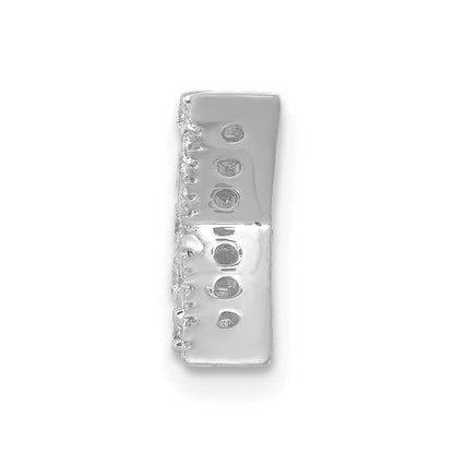 14K Weißgold Charm mit echtem Diamant – Initiale Buchstabe K