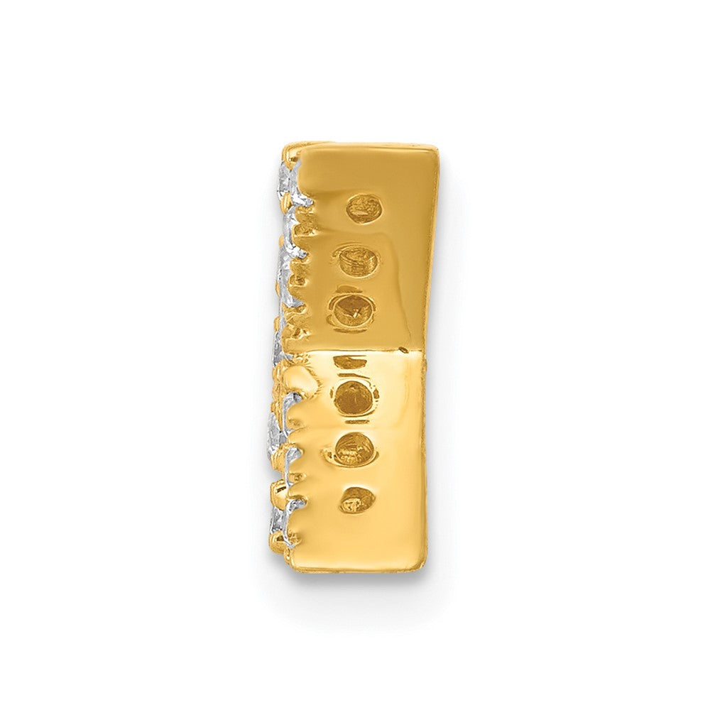 14K Gelbgold Echter Diamant Buchstabe K Initial-Charm