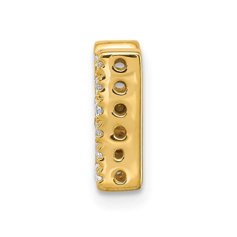 10K Gelbgold 10K Diamant Buchstabe M Initiale Charm