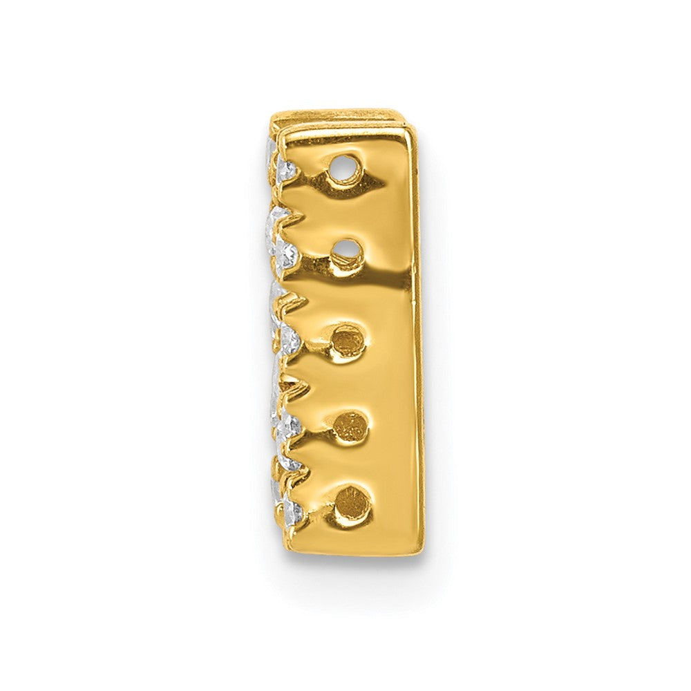 14K Gelbgold Initial-Charm „N“ mit echtem Diamant