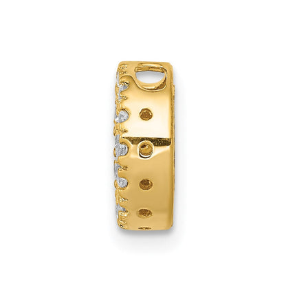 14K Gelbgold Echter Diamant Buchstabe O Initial-Charm