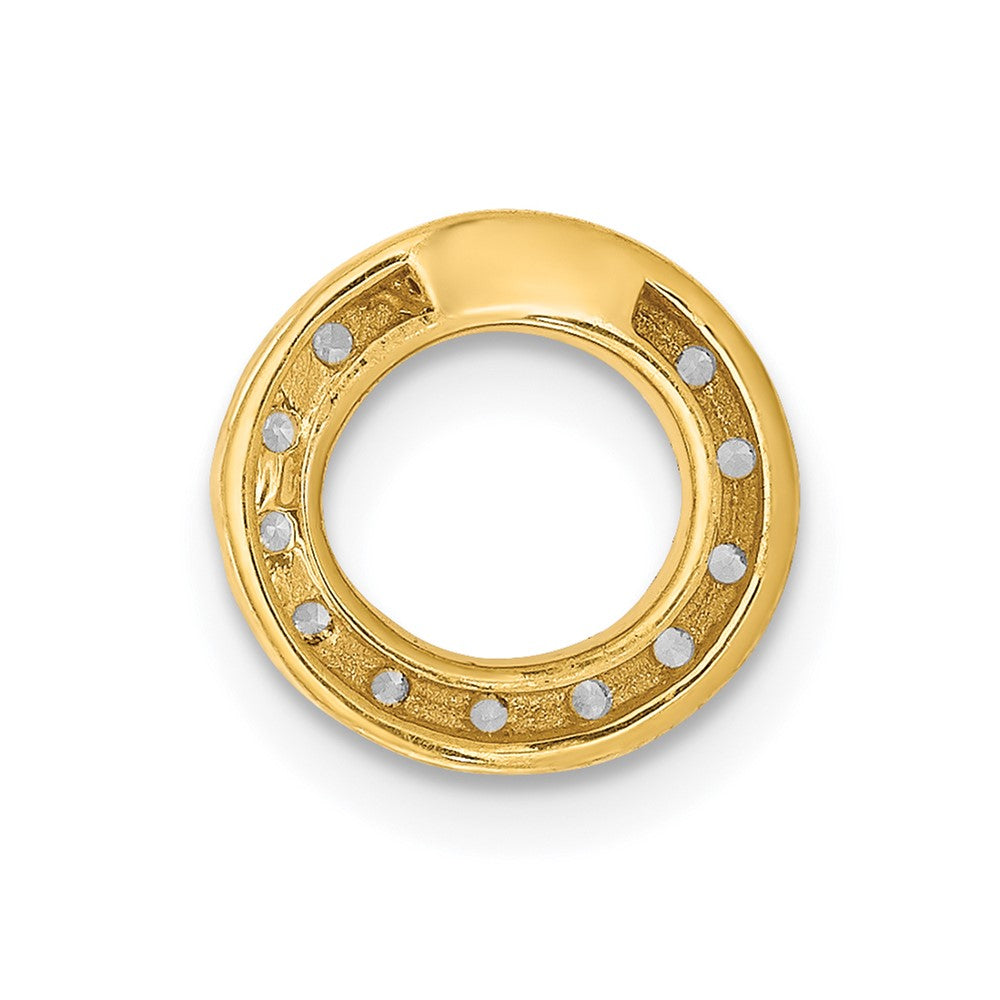 14K Gelbgold Echter Diamant Buchstabe O Initial-Charm