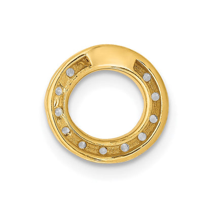 14K Gelbgold Echter Diamant Buchstabe O Initial-Charm