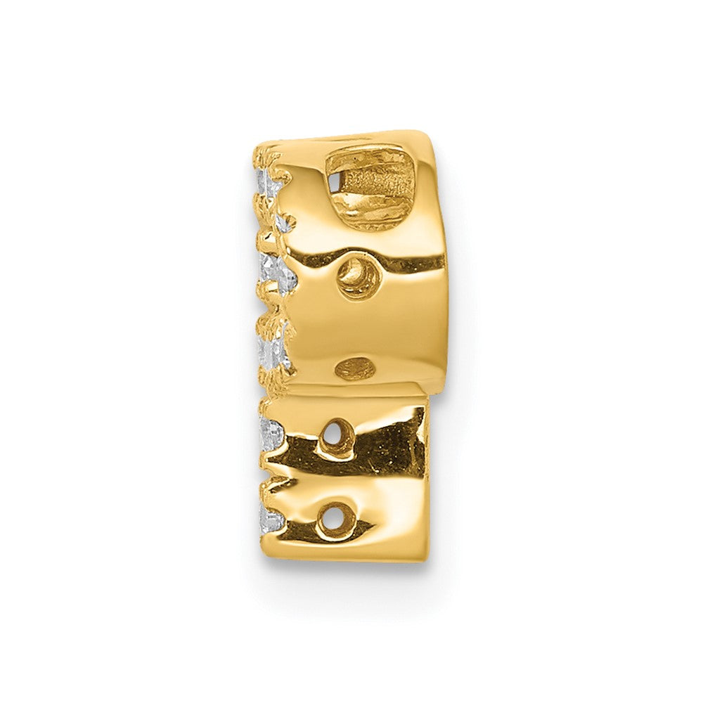 14K Gelbgold Charm mit echtem Diamant, Initiale Buchstabe P