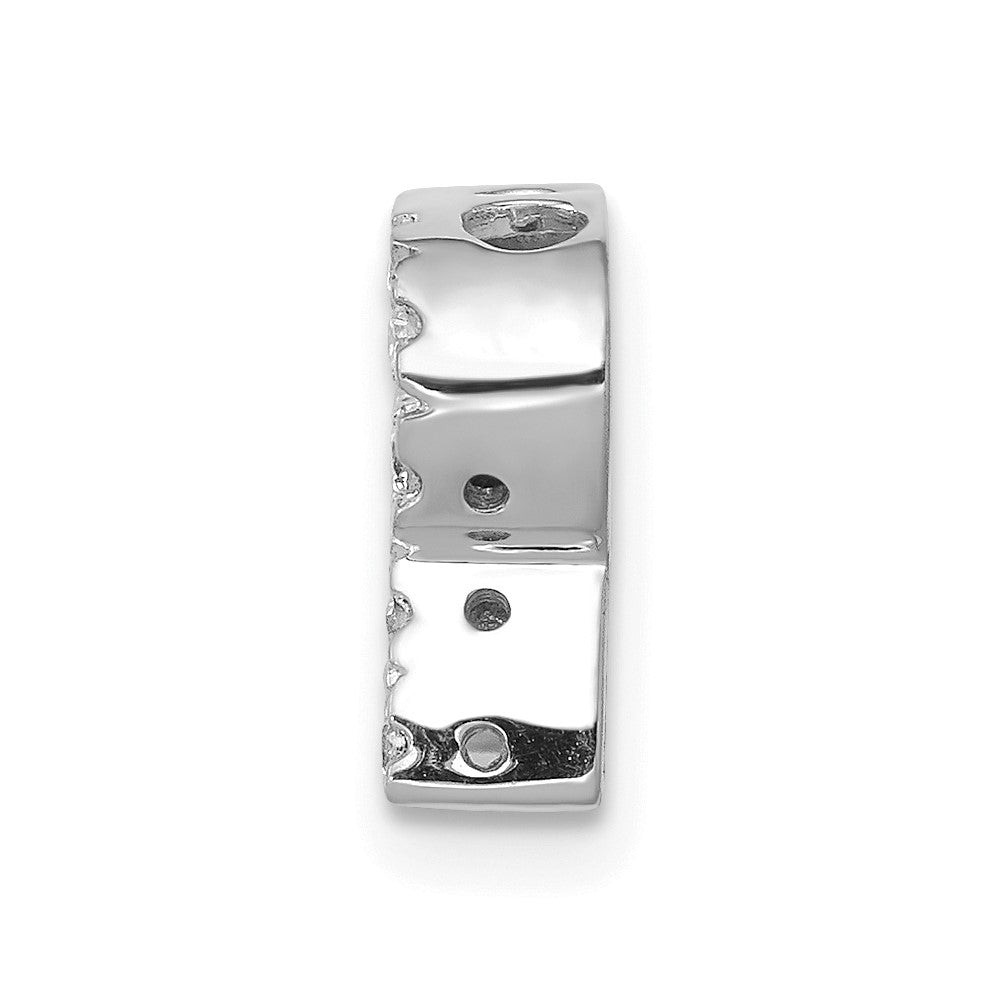 14K Weißgold Charm mit echtem Diamant-Initialbuchstaben „R“