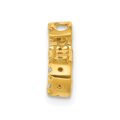 10K Gelbgold 10K Diamant Buchstabe S Initiale Charm