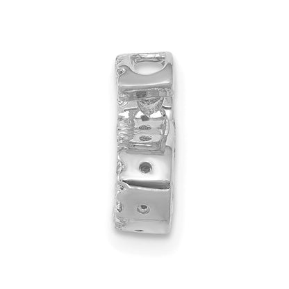 14K Weißgold Echter Diamant Buchstabe S Initial-Charm