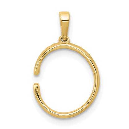 Initial-Anhänger Buchstabe C mit echtem Diamant aus 14K Gelbgold