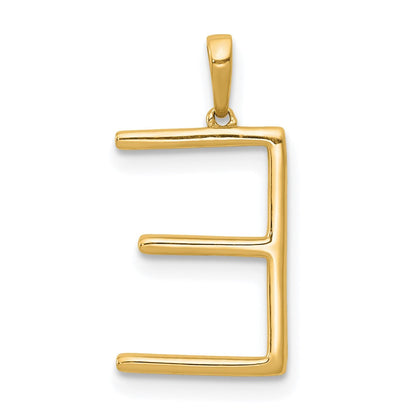 14K Gelbgold Anhänger mit echtem Diamant, Buchstabe E