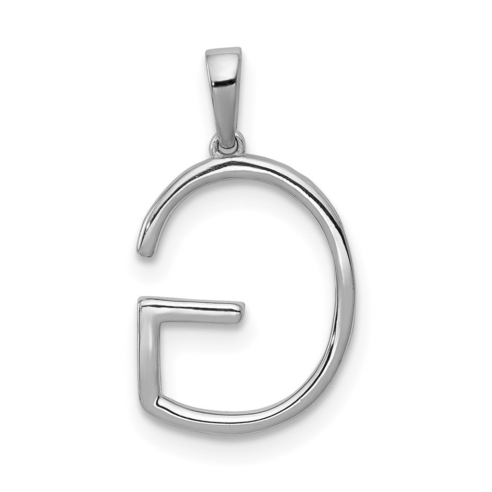 14K Weißgold Anhänger mit echtem Diamant-Buchstaben „G